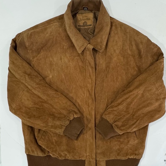 St. John's Bay Other - St. John’s Bay Men’s XL Brown Genuine Suede Leather Bomber Jacket